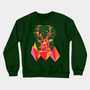 Red Festuve Stag Crewneck Sweatshirt